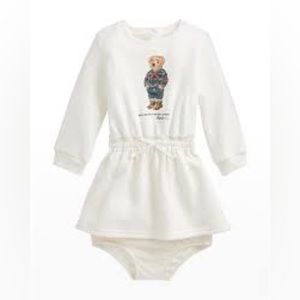 Ralph Lauren Childrenswear
Girl's Polo Bear Fleece Dress w/ Bloomers